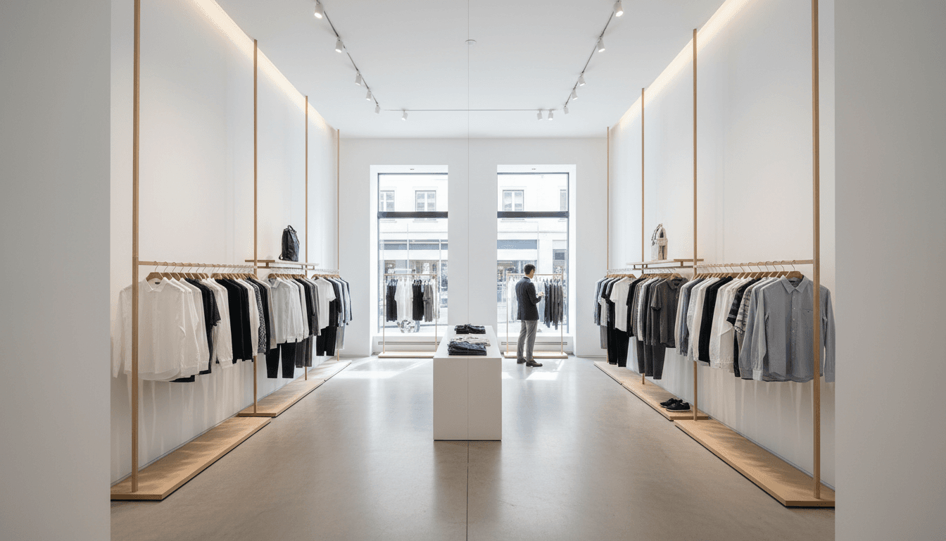 Retail space with fresh neutral walls and clean finishes