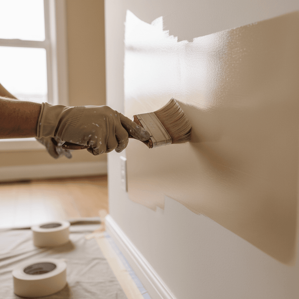 Freshly painted commercial office interior